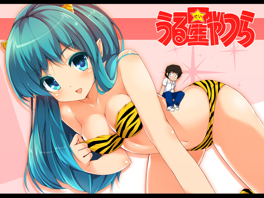 bikini chiri_(atlanta) cleavage lum moroboshi_ataru swimsuits tagme urusei_yatsura