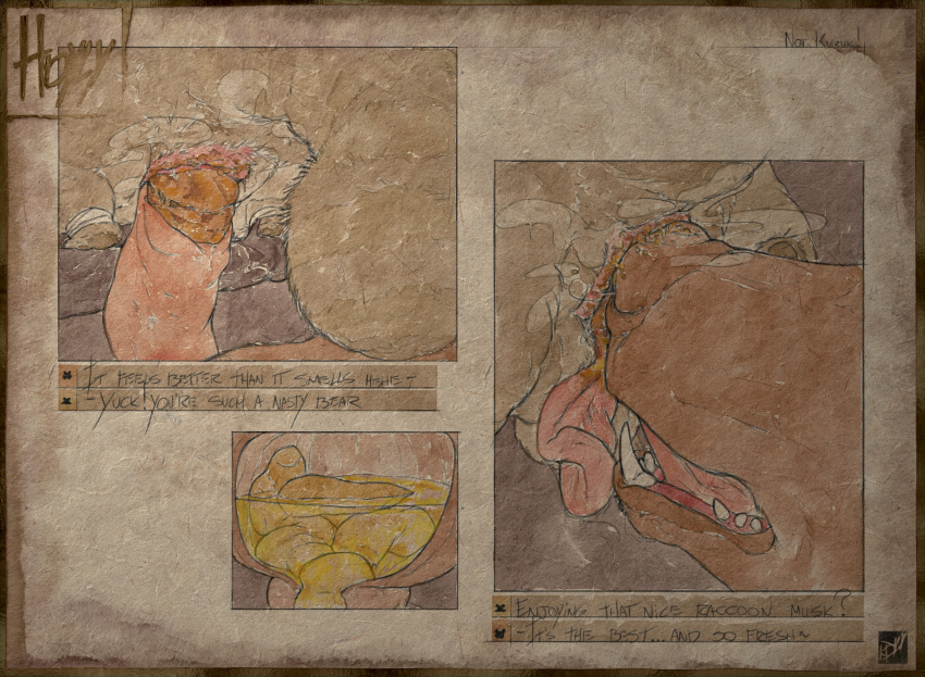 2026 absurd_res anal anal_prolapse anatomically_correct anatomically_correct_genitalia anatomically_correct_penis animal_genitalia anus aroused artist_logo artist_name bear big_anus big_tail biped bodily_fluids bristol_type_3 brown_bear butt butt_focus colored_sketch comic coprophilic_intercourse cross_section crouching cutaway dialogue digital_drawing_(artwork) digital_media_(artwork) duo eating_feces english_text erection fangs feces feces_bulge feces_in_bladder feces_in_mouth feces_in_penis feces_in_urethra feces_on_face feces_on_penis feces_pile feral feral_on_feral feral_penetrated feral_penetrating feral_penetrating_feral feral_penetrating_male fluffy fluffy_tail front_view fur furry_tail genital_fluids genitals grizzly_bear hdyly hi_res internal internal_urethral kneeling logo low-angle_view male male/male male_(lore) male_feral male_on_feral male_penetrated male_penetrating male_penetrating_male mammal markings monotone_anus monotone_background musk nude on_bottom on_top open_mouth oral pawpads paws penetration penile penile_penetration penis pink_anus pink_tongue pooping presenting presenting_hindquarters procyonid prolapse raccoon raised_tail rear_view rimming ring_(marking) scat_in_bladder scat_in_penis scatplay sex sharp_teeth signature simple_background size_difference size_play sketch snout snout_fuck snout_in_ass tail tail_markings teeth text textured_background thick_tail three-quarter_view tongue urethra urethral urethral_bulge urethral_penetration urine urine_in_bladder ursine xiong_ziran yenot_darksaltus