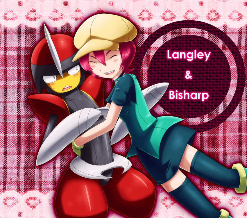1girl bisharp blush highres langley_(pokemon) pokemon yuri