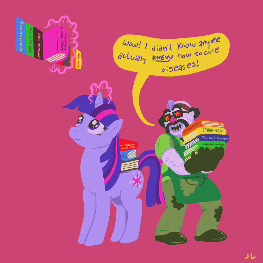 couple dialog doctor docwario english_text equine female feral friendship_is_magic horn human male mammal my_little_pony superjail superjail! text twilight_sparkle_(mlp) unicorn