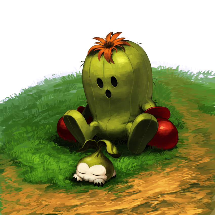 cactus digimon digimon_adventure grass highres ittenn-h monster no_humans plant tanemon togemon