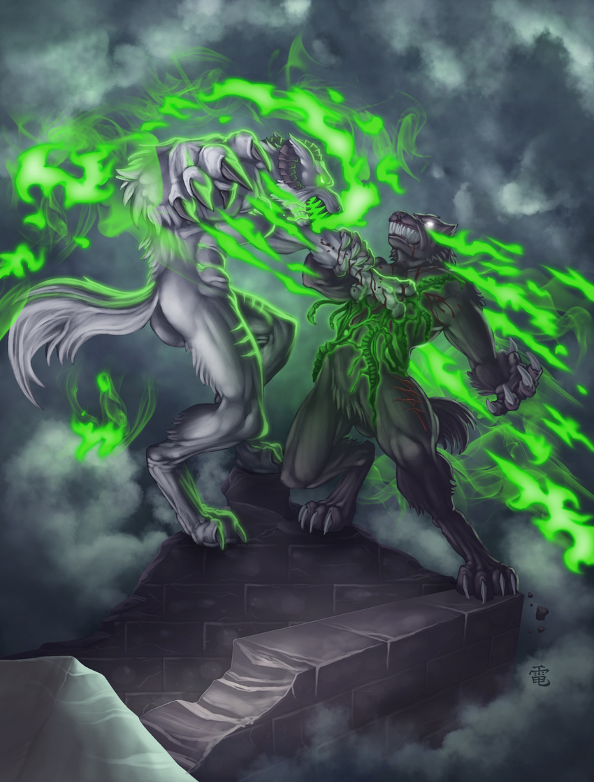 balefire corruption garou inert-ren male moonbane nightmare_fuel werewolf