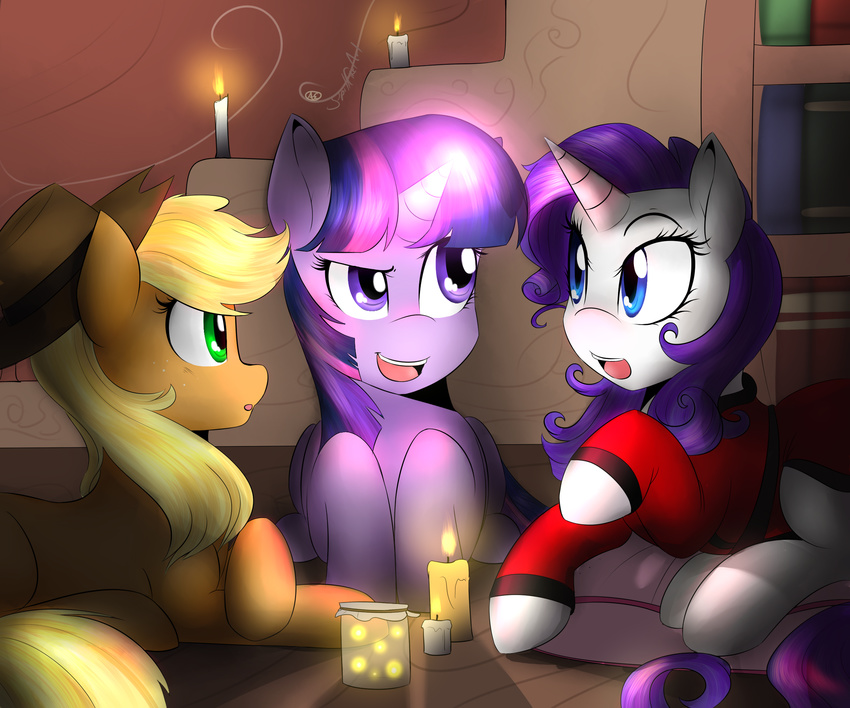 candle equine female feral freckles friendship_is_magic glowing hi_res horn horse magic mammal my_little_pony pony rarity_(mlp) spittfire twilight_sparkle_(mlp) unicorn