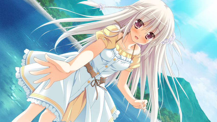 1/2_summer alcot blonde_hair blush dress game_cg kaminogi_ushio long_hair sesena_yau