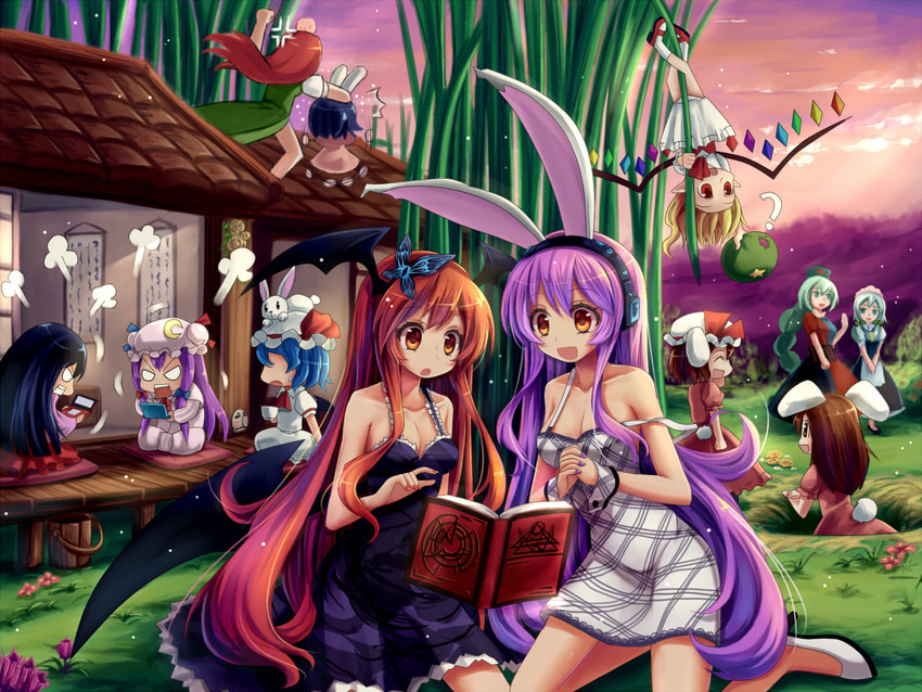 animal_ears flandre_scarlet hoshi_no_gen izayoi_sakuya patchouli_knowledge reisen_udongein_inaba remilia_scarlet touhou