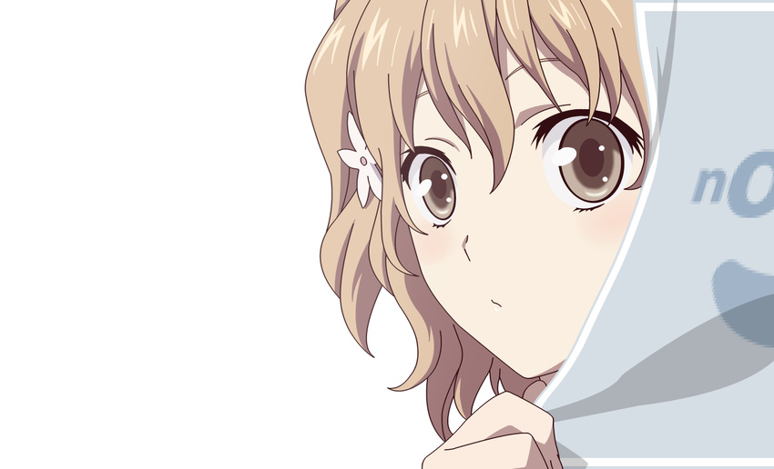 brown_eyes brown_hair hanasaku_iroha matsumae_ohana mugen_ouka white