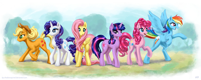 cutie_mark equine female feral fluttershy_(mlp) friendship_is_magic horn horse karol_pawlinski mammal my_little_pony pegasus pinkie_pie_(mlp) pony rainbow_dash_(mlp) rarity_(mlp) twilight_sparkle_(mlp) unicorn wings