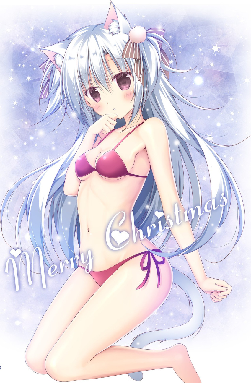 animal_ears bikini korie_riko nekomimi swimsuits tail