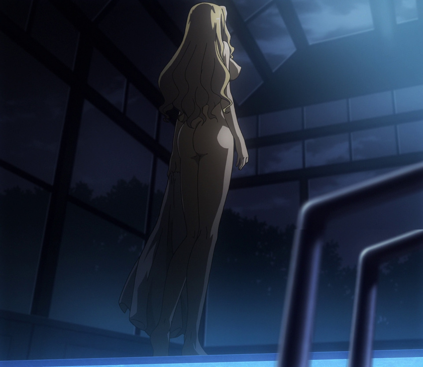 ass back blonde_hair elizabeth_mably elizabeth_mayberry female freezing_(series) highres long_hair nude solo standing