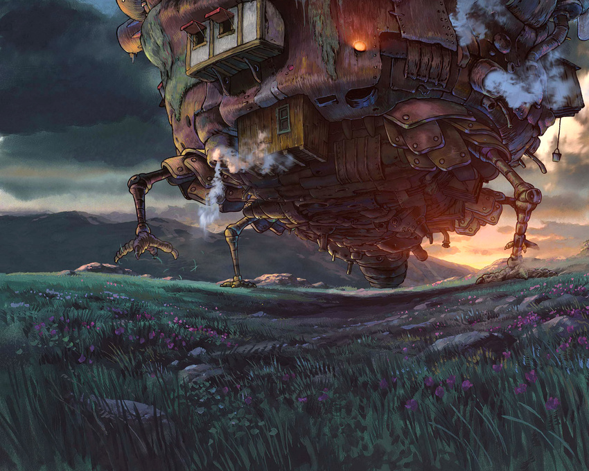 flowers house howls_moving_castle monster_house smoke