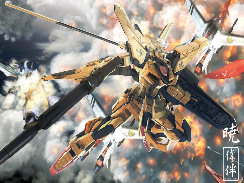 akatsuki destiny golden mecha mobile mobile_suit_gundam seed suit