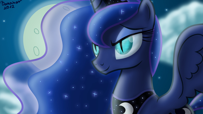 crown equine female feral friendship_is_magic horn mammal moon my_little_pony nightmare_moon_(mlp) princess princess_luna_(mlp) royalty solo winged_unicorn wings