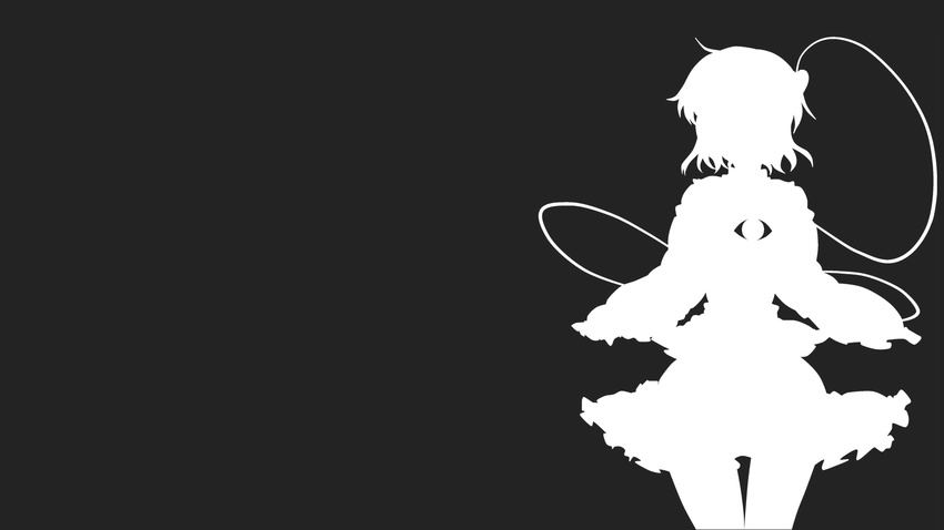 kitazinger komeiji_satori monochrome silhouette touhou