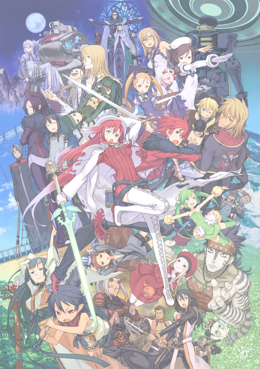 6+girls aliese_martini ardylia aty_(summon_night) azlier belfraw_martini blonde_hair cunnon falier falzen galeor highres kuroboshi_kouhaku kyle_(summon_night) kyuuma marurur misumi_(summon_night) multiple_boys multiple_girls nup_martini official_art onibi_(summon_night) panashe phlaize quiupy r_(summon_night) rexx scarrel sonolar subaru_(summon_night) summon_night summon_night_3 teco_(summon_night) umi_(summon_night) vijue will_martini yafha yard