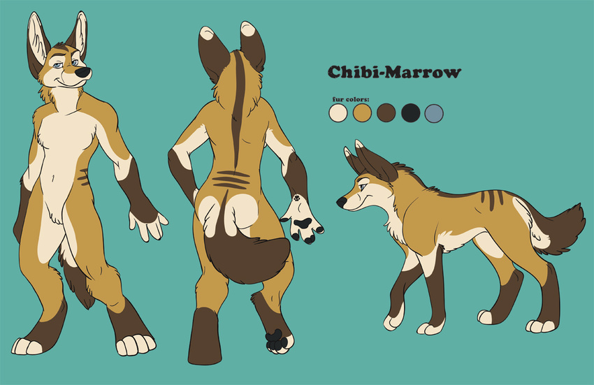 chibi-marrow chibi-marrow_(character) feral model_sheet nude solo