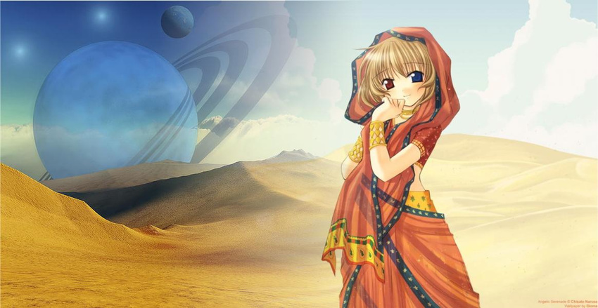 desert dream girl landscape planet sand scenic sky space