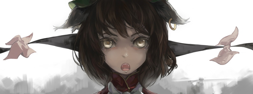 chen face gap maz_(fanxuying) open_mouth revision solo touhou
