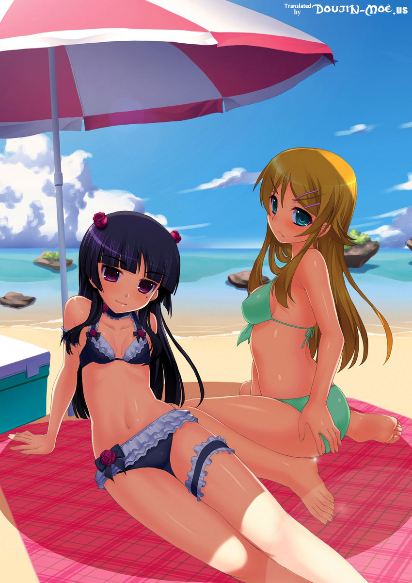 bikini garter gokou_ruri kousaka_kirino ore_no_imouto_ga_konnani_kawaii_wake_ga_nai swimsuits tagme watermark