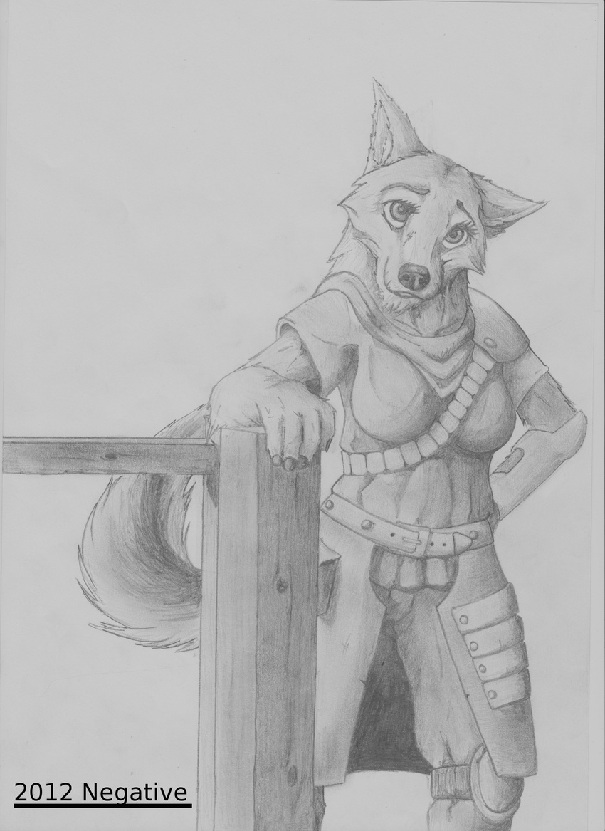 canine clothing female greyscale invalid_tag looking_at_viewer mammal monochrome negative plain_background solo the_negative