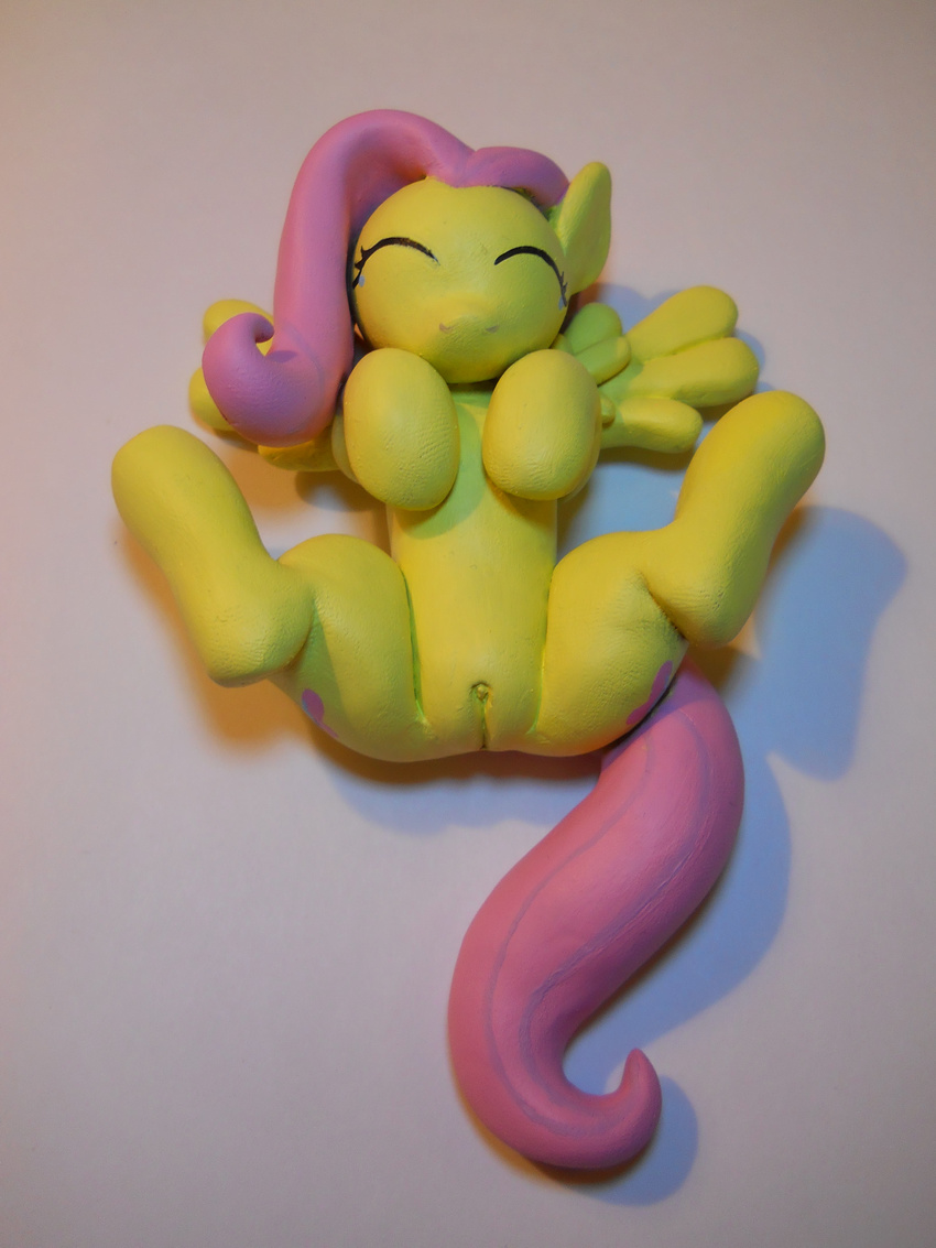 breasts clay clitoris cutie_mark equine female feral fluttershy_(mlp) friendship_is_magic hi_res horse leg mammal my_little_pony pegasus pony pussy solo spread_legs spreading wings