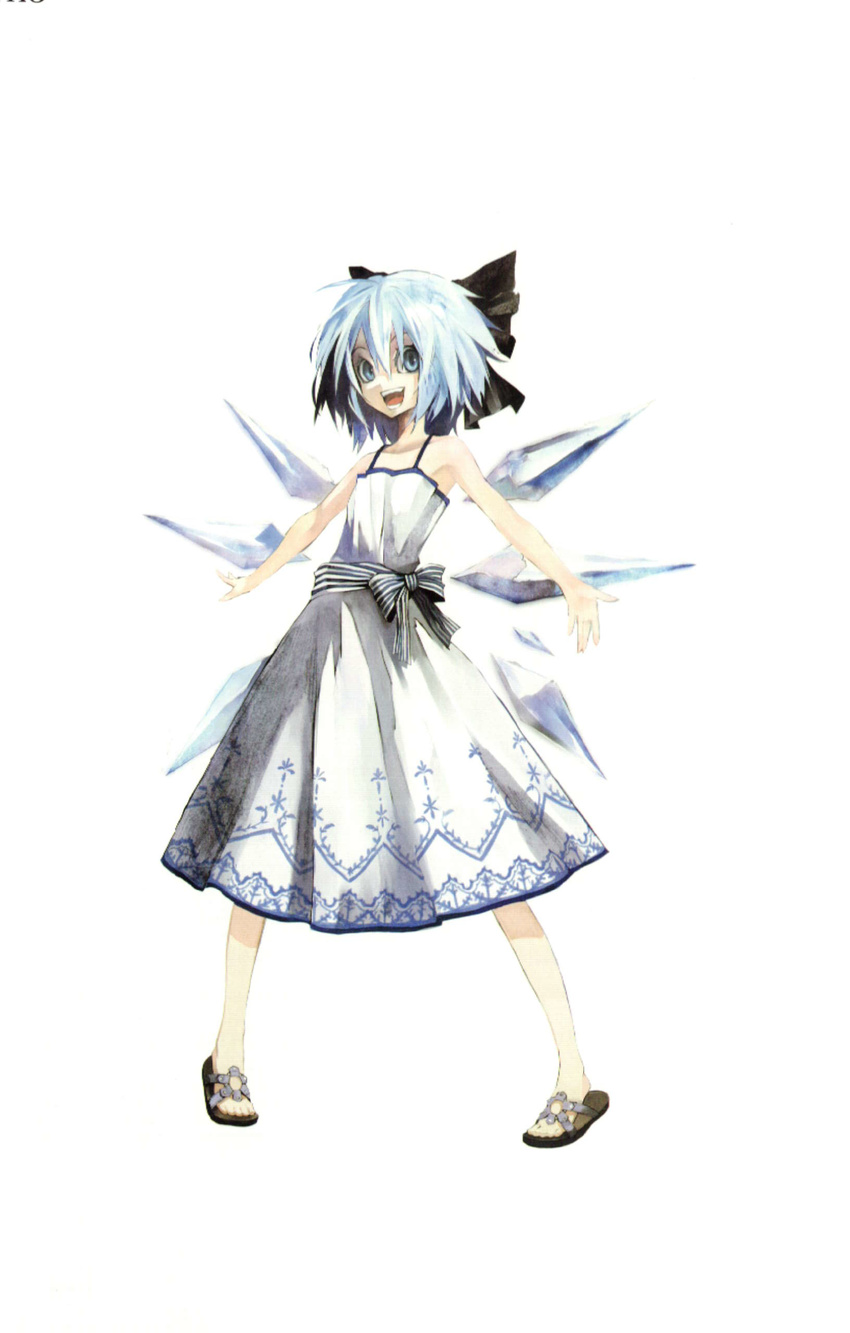 absurdres alternate_costume banpai_akira cirno highres koumajou_densetsu scan solo touhou