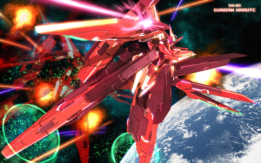 gundam_00 gundam_00_a_wakening_of_the_trailblazer gundam_harute highres light mecha no_humans weapon widescreen zefai