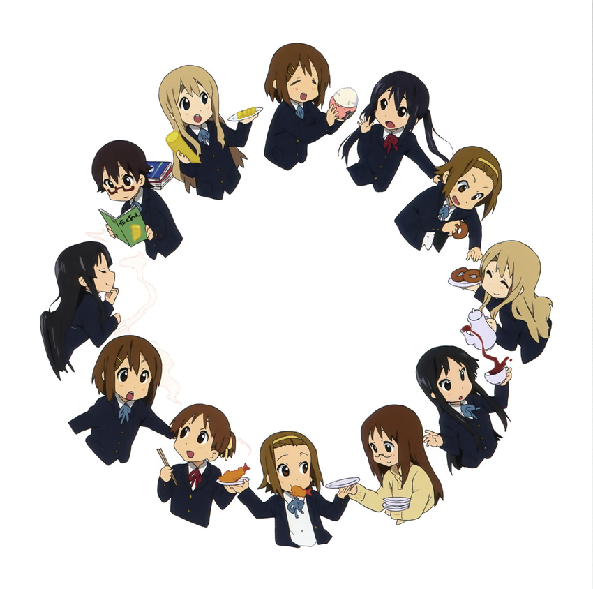 akiyama_mio hirasawa_ui hirasawa_yui k-on! kotobuki_tsumugi manabe_nodoka megane nakano_azusa seifuku tagme tainaka_ritsu yamanaka_sawako