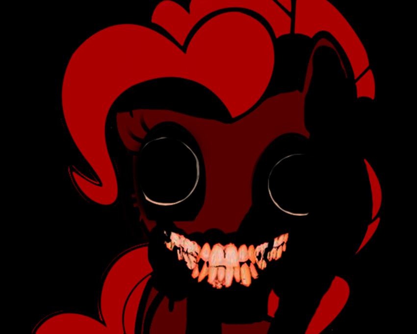 dead equine female feral friendship_is_magic horse mammal mlp:fim my_little_pony nightmare_fuel parody pinkamena_(mlp) pinkie_pie_(mlp) pony smiley_dog solo unknown_artist zalgo