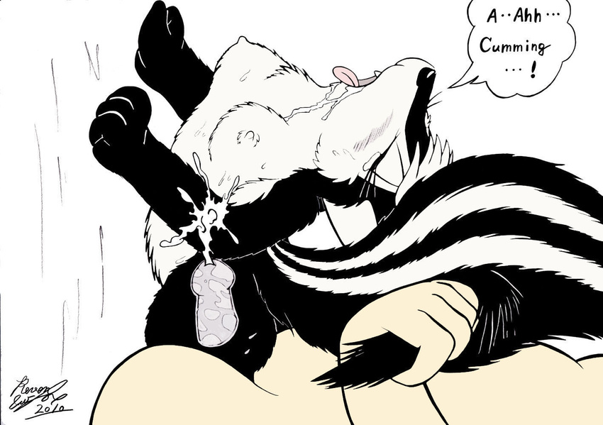 anthro behind cum cum_inside cute doggystyle drooling duo female from from_behind human human_on_anthro internal interspecies male mammal mirin nipples open_mouth penetration revenfox saliva sex skunk straight striped_tail tongue tongue_out