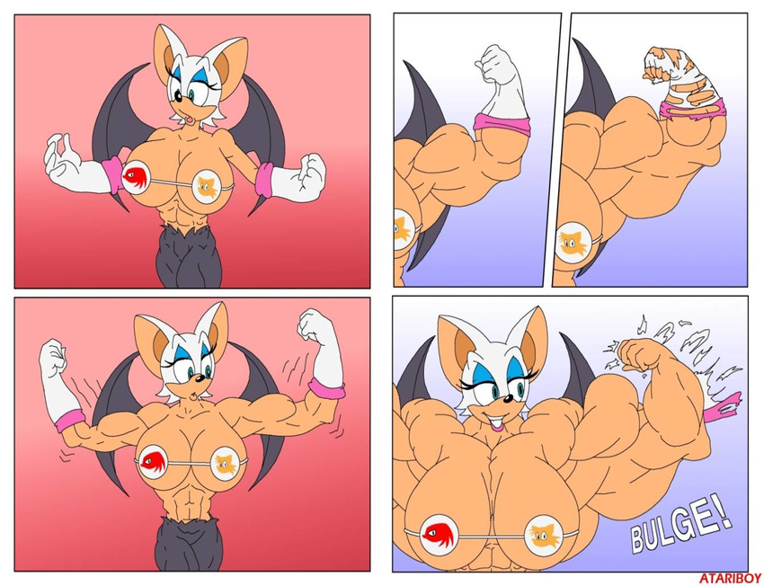 big_muscles breasts female hyper hyper_muscles muscles muscular_female rouge_the_bat sega sonic_(series)