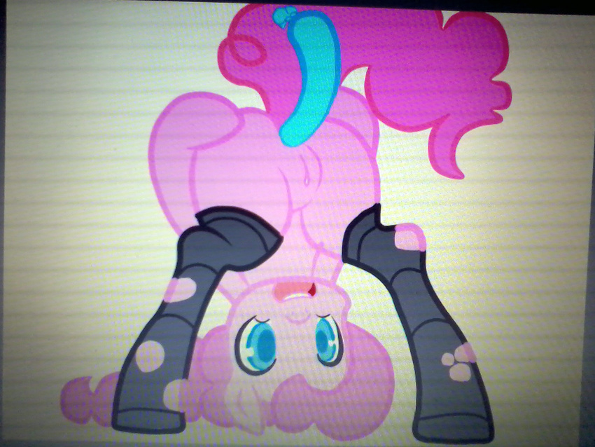 anal anal_penetration anus balloon bent_over butt equine female friendship_is_magic fur hair horse mammal my_little_pony penetration pink_fur pink_hair pinkie_pie_(mlp) pony presenting presenting_hindquarters pussy socks solo unknown_artist