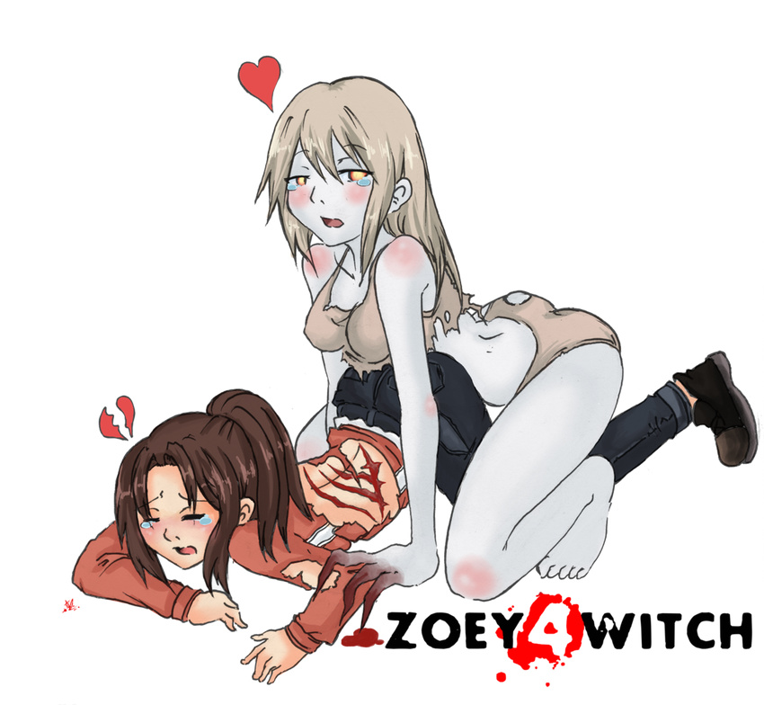 blood do_not_want female human left_4_dead_(series) magic_user mammal undead unknown_artist valve video_games witch witch_(left_4_dead) zoey zoey_(left_4_dead) zombie
