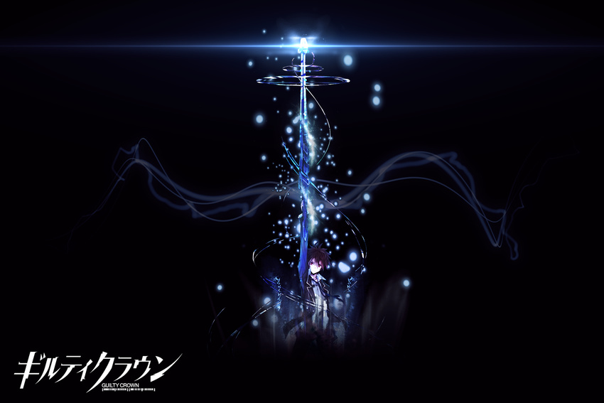 guilty_crown highres light male_focus ouma_shuu solo sword weapon