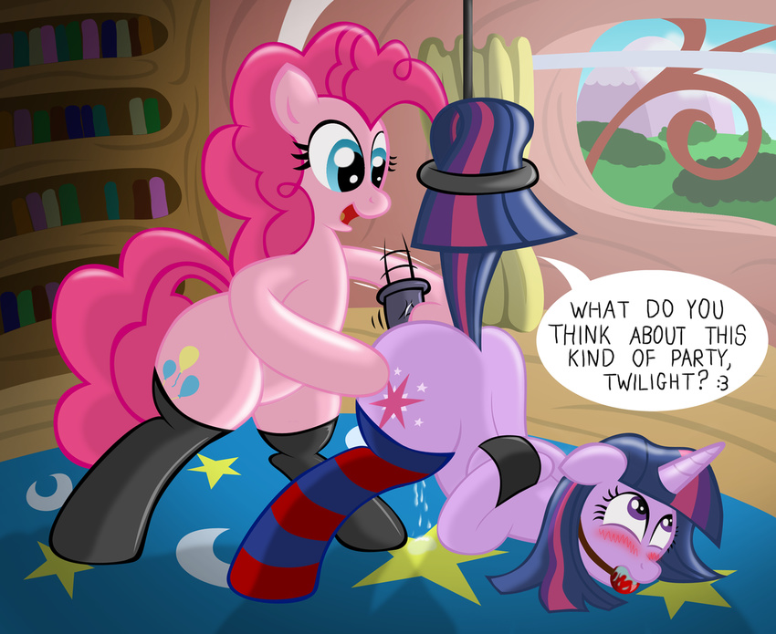 friendship_is_magic my_little_pony pinkie_pie twilight_sparkle ziemniax