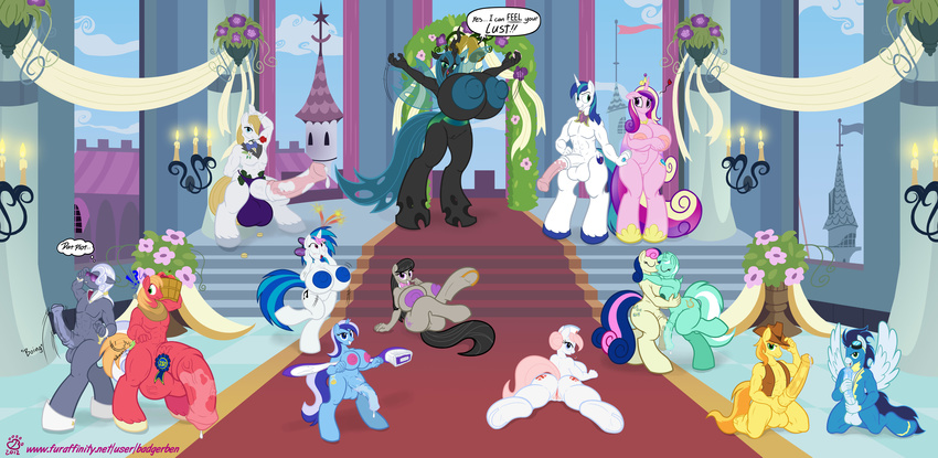 badgerben big_macintosh bonbon braeburn friendship_is_magic hoity_toity lyra_heartstrings minuette my_little_pony nurse_redheart octavia prince_blueblood queen_chrysalis shining_armor soarin vinyl_scratch