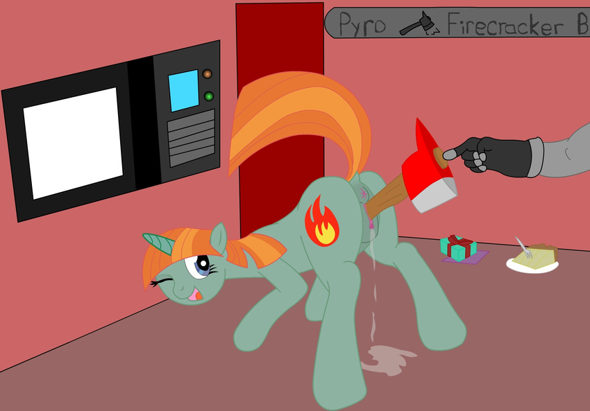 bubsakavermin crossover firecracker_burst friendship_is_magic my_little_pony pyro team_fortress_2