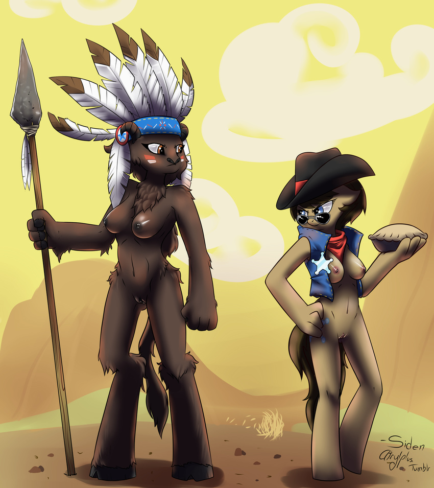 chief_thunderhooves friendship_is_magic my_little_pony rule_63 sheriff_silverstar siden