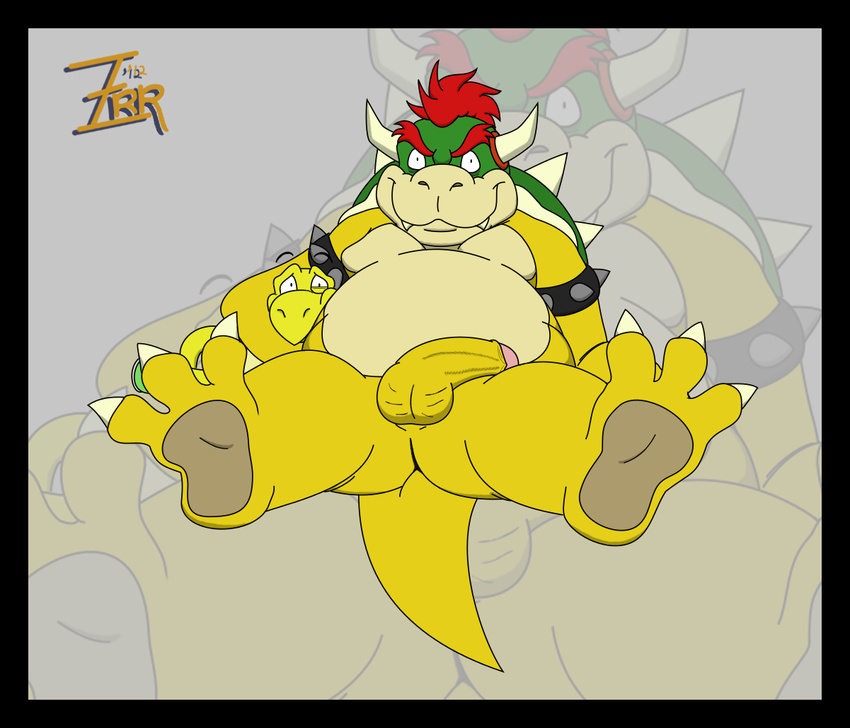3_toes anthro balls bowser butt hair hindpaw horn koopa koopa_troopa looking_at_viewer male mario_bros nintendo nude paws penis presenting red_hair scalie spreading stare super_mario_bros. tarcroc video_games