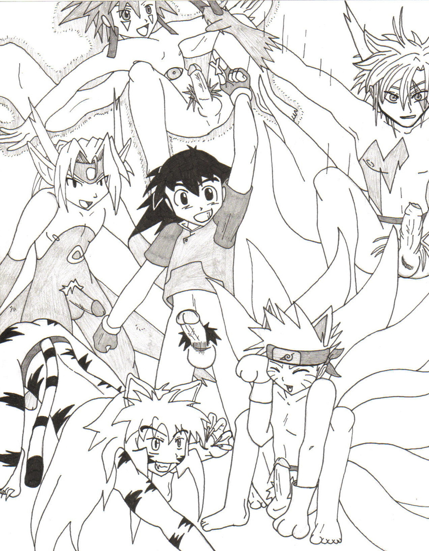 ash_ketchum cloud_strife cosplay crossover electabuzz final_fantasy_vii inuyasha inuyasha_(character) jirachi kingdom_hearts latios legend_of_zelda link naruto naruto_uzumaki ninetales pokemon sora trainer zangoose