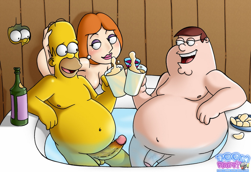 family_guy homer_simpson lois_griffin peter_griffin the_simpsons toon-party