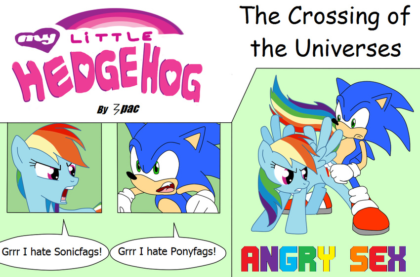 3pac crossover friendship_is_magic my_little_pony rainbow_dash sonic_team sonic_the_hedgehog