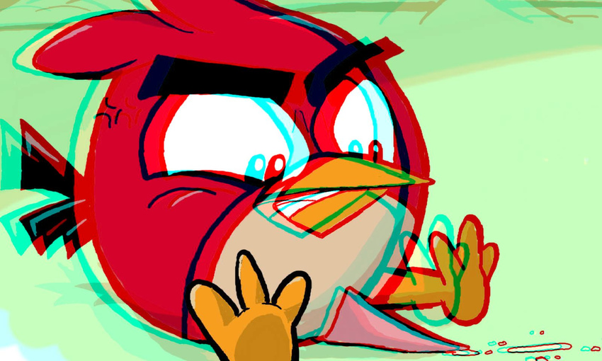 anaglyph angry_birds red-bird tagme