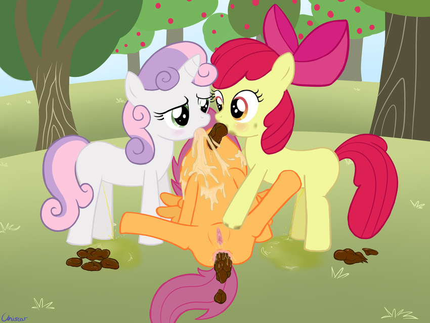 apple_bloom cutie_mark_crusaders friendship_is_magic my_little_pony scootaloo sweetie_belle unistar
