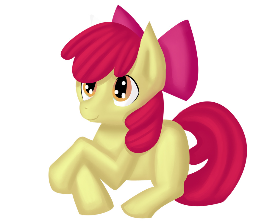 apple_bloom_(mlp) cub cute equine fauxsquared female feral friendship_is_magic hair horse looking_at_viewer mammal my_little_pony orange_eyes plain_background pony red_hair smile solo transparent_background young