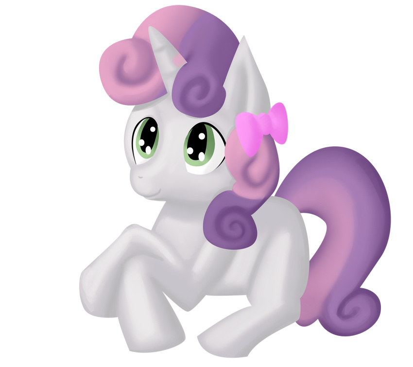 cub cute equine fauxsquared female feral friendship_is_magic green_eyes hair horn horse mammal my_little_pony plain_background pony solo sweetie_belle_(mlp) transparent_background two_tone_hair unicorn young