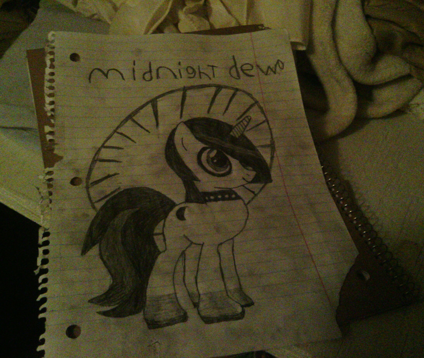 brony/of/the/night/ dew equine horse my_little_pony night original_character pony sketched solo