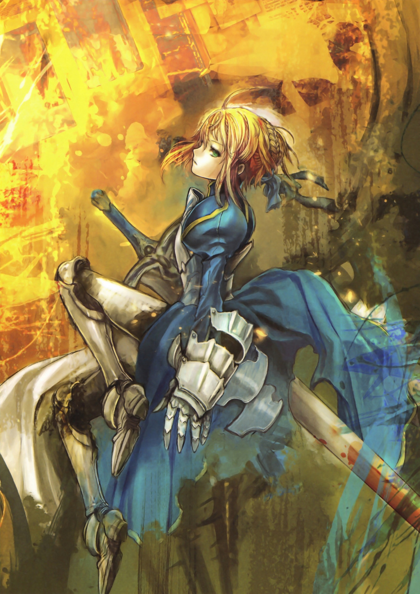 armor asai_genji fate/stay_night saber sword type-moon