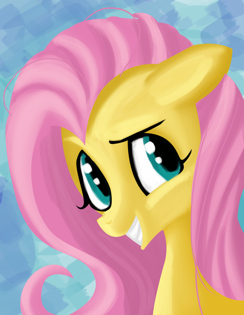 equine fauxsquared female fluttershy_(mlp) friendship_is_magic hair horse looking_at_viewer mammal my_little_pony pegasus pink_hair pony smile wings
