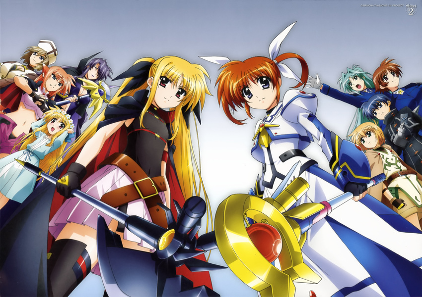 absurdres alicia_testarossa amy_limiette arf blonde_hair chrono_harlaown fate_testarossa highres lindy_harlaown linith lyrical_nanoha mahou_shoujo_lyrical_nanoha mahou_shoujo_lyrical_nanoha_the_movie_1st multiple_girls precia_testarossa staff takamachi_nanoha yuuno_scrya