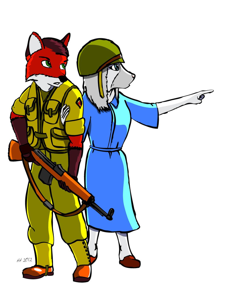 army canine erwin_rommel female fox gewehr_43 male ranger_vest wwii